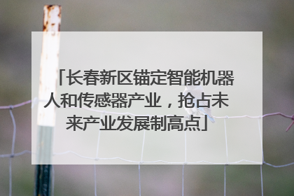 长春新区锚定智能机器人和传感器产业，抢占未来产业发展制高点