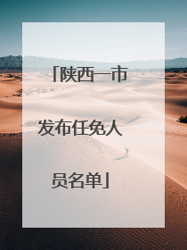 陕西一市发布任免人员名单