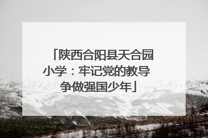 陕西合阳县天合园小学：牢记党的教导 争做强国少年