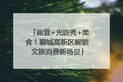 露营+光影秀+美食！聊城高新区解锁文旅消费新场景