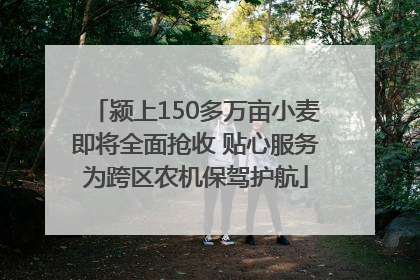 颍上150多万亩小麦即将全面抢收 贴心服务为跨区农机保驾护航