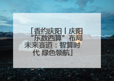 香约庆阳丨庆阳“东数西算”布局未来赛道：智算时代 绿色领航