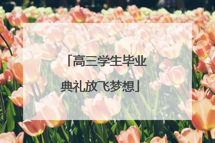 高三学生毕业典礼放飞梦想