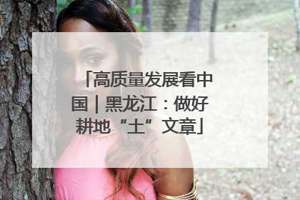 高质量发展看中国｜黑龙江：做好耕地“土”文章