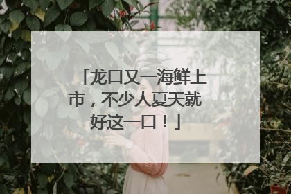 龙口又一海鲜上市，不少人夏天就好这一口！