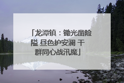 龙潭镇：锄光凿险隘 昼色护安澜 干群同心战汛魔