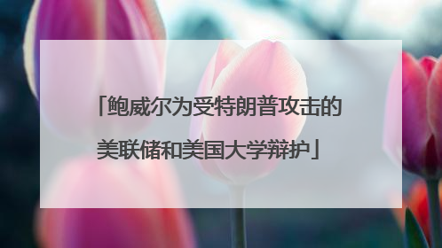 鲍威尔为受特朗普攻击的美联储和美国大学辩护