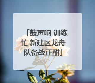 鼓声响 训练忙 新建区龙舟队备战正酣