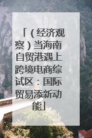 （经济观察）当海南自贸港遇上跨境电商综试区：国际贸易添新动能
