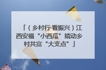 （乡村行·看振兴）江西安福“小西瓜”撬动乡村共富“大支点”