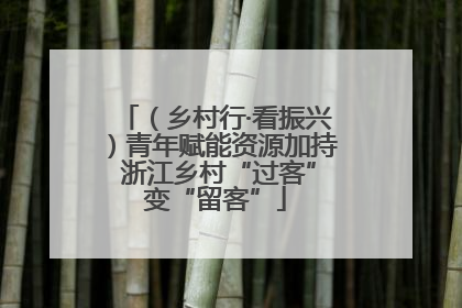 （乡村行·看振兴）青年赋能资源加持 浙江乡村“过客”变“留客”