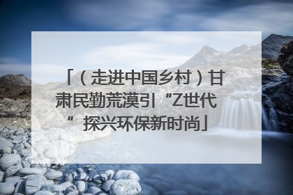 （走进中国乡村）甘肃民勤荒漠引“Z世代”探兴环保新时尚