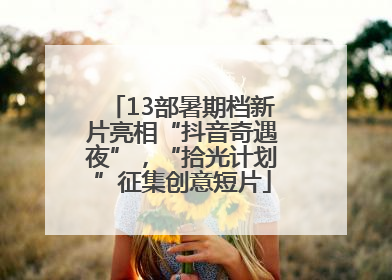 13部暑期档新片亮相“抖音奇遇夜”，“拾光计划”征集创意短片
