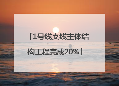 1号线支线主体结构工程完成20%