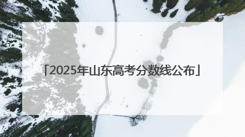 2025年山东高考分数线公布