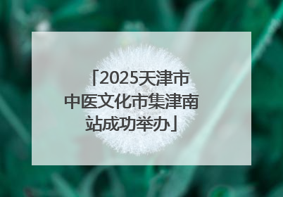 2025天津市中医文化市集津南站成功举办