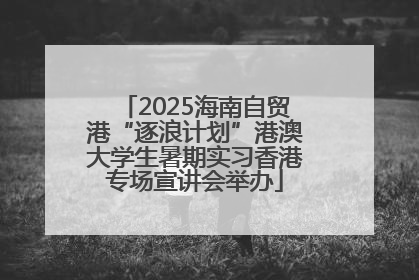 2025海南自贸港“逐浪计划”港澳大学生暑期实习香港专场宣讲会举办
