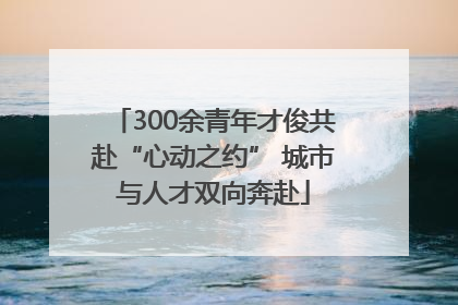 300余青年才俊共赴“心动之约” 城市与人才双向奔赴