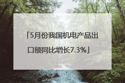 5月份我国机电产品出口额同比增长7.3%