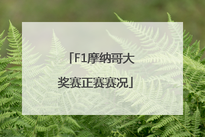 F1摩纳哥大奖赛正赛赛况